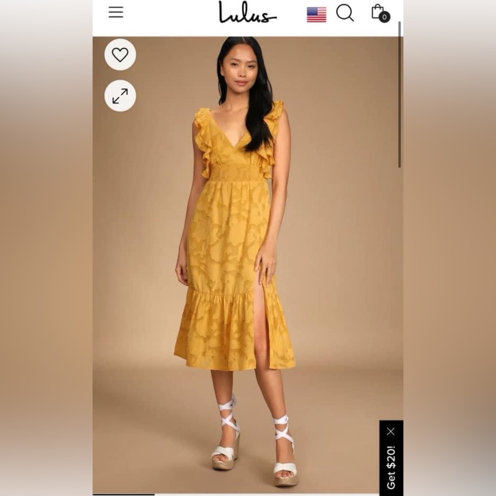 Lulus Tie Back Midi Dress